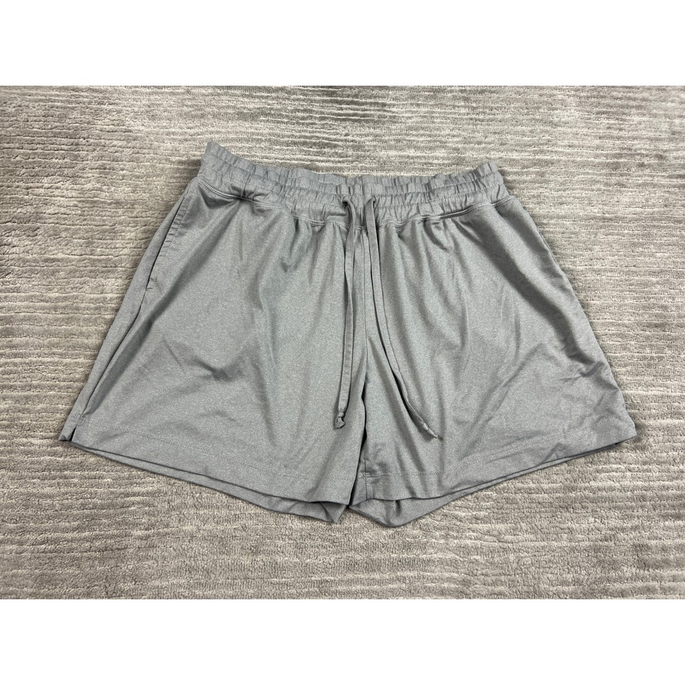 32 Degrees Sleep Shorts Womens L Gray Sleepwear Drawstring Elastic Waist Pockets